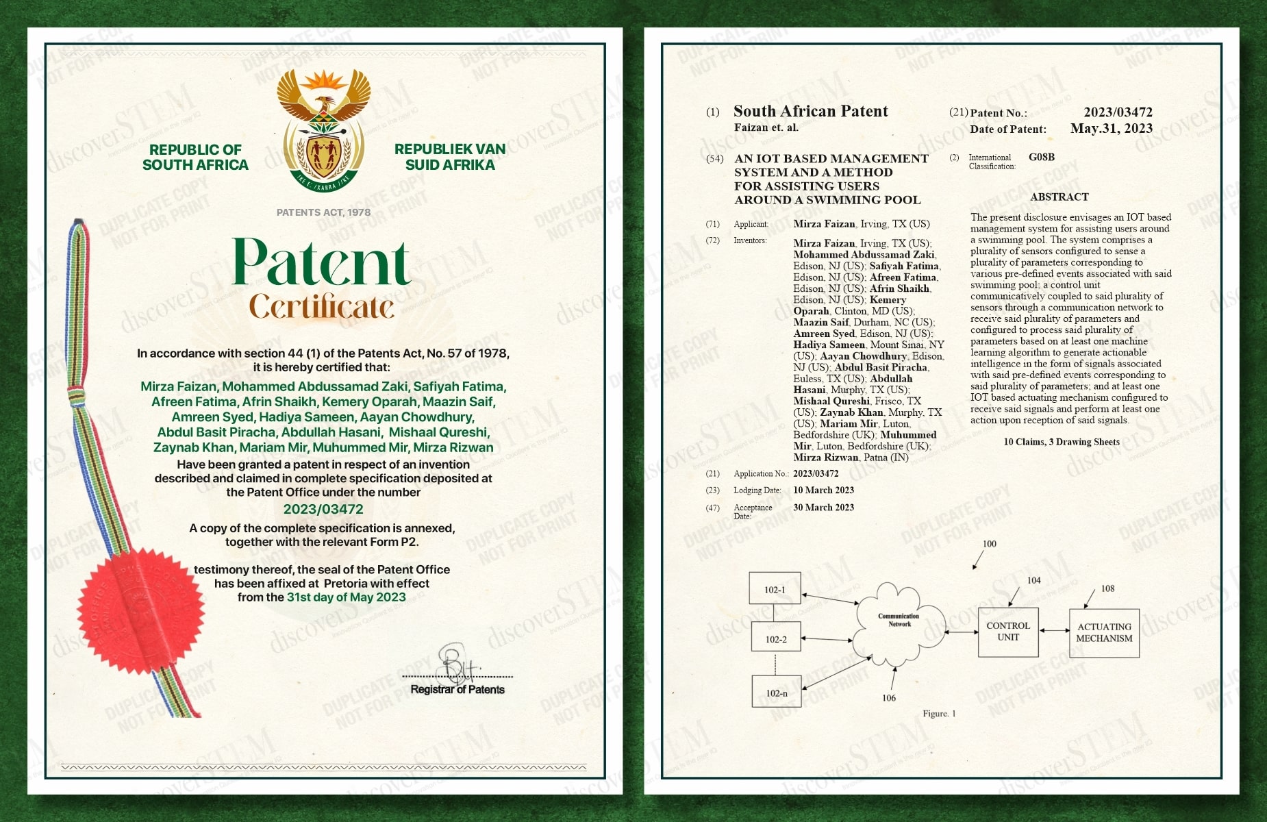 Pool Patenting An IOT-Based System for swimming pool that detects & helps save ...
